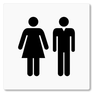 WC společné, 80x80mm, bílá, Nevada